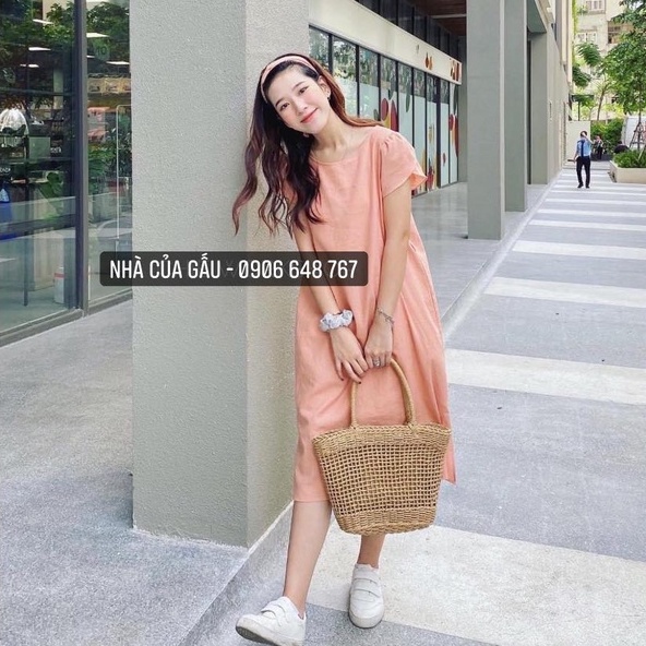 Túi cói lưới vintage cao cấp cầm tay cực chất
