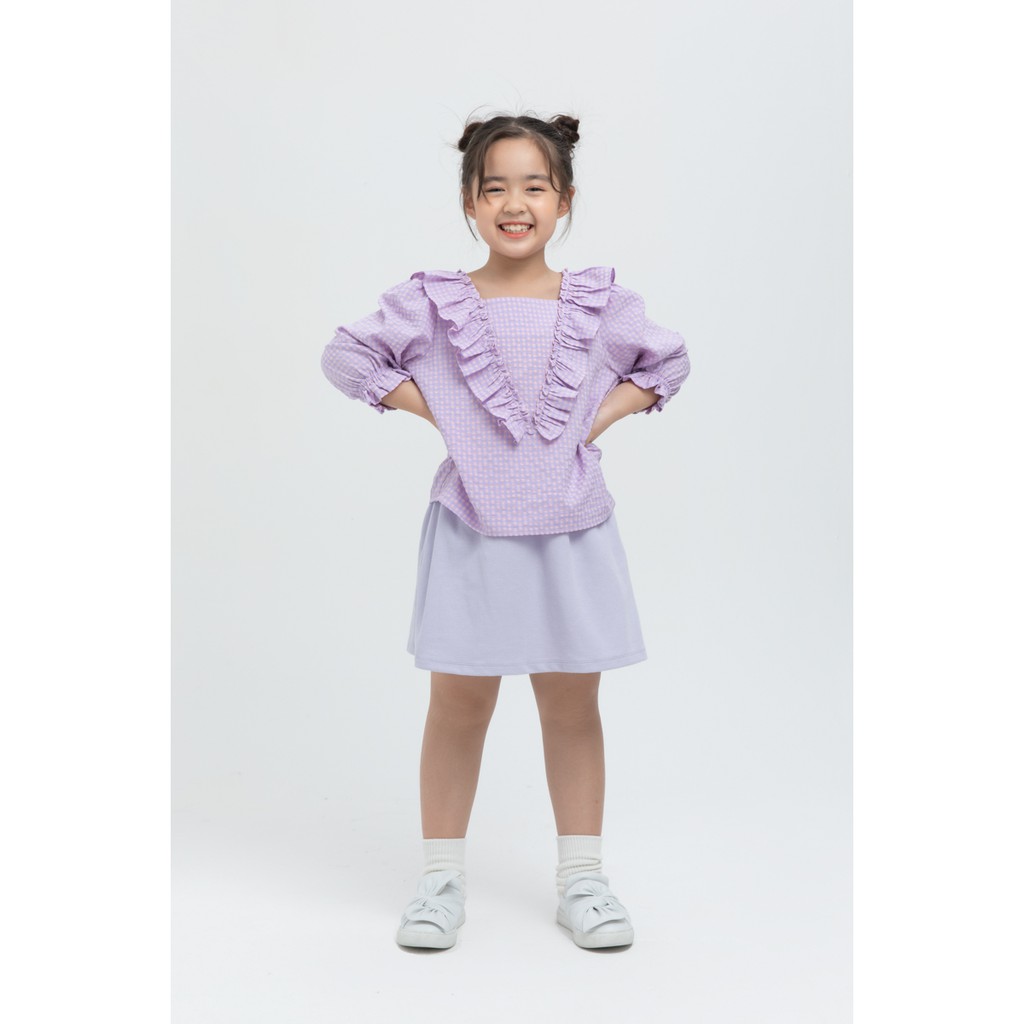 Áo sơ mi kẻ tay lỡ bé gái IVY moda MS 17G1068