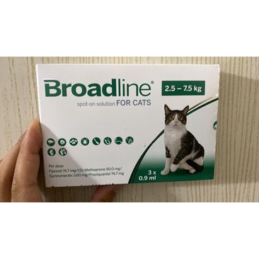 1 Tuýp sản phẩm Broadline dành cho mèo 2,5-7,5kg phòng nội, ngoại KST