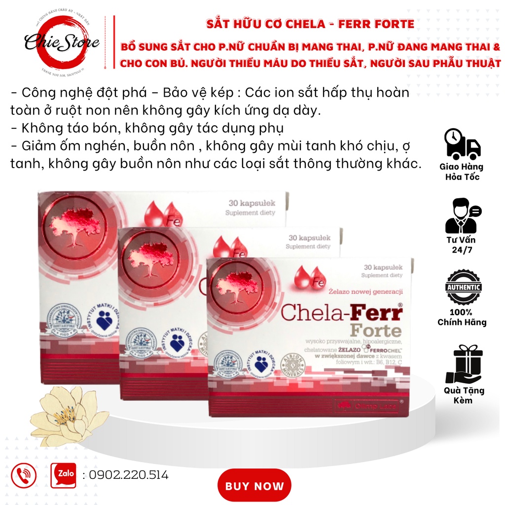 [GIÁ TỐT] Viên bổ sung Sắt Chela 280mg