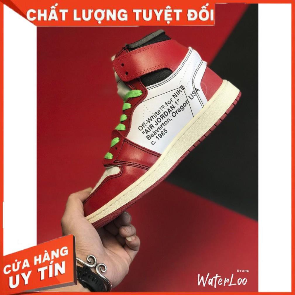 (FREESHIP+HỘP+QUÀ) Giày thể thao AIR JORDAN 1 OFF WHITE Retro High Chicago đỏ trắng siêu phong cách