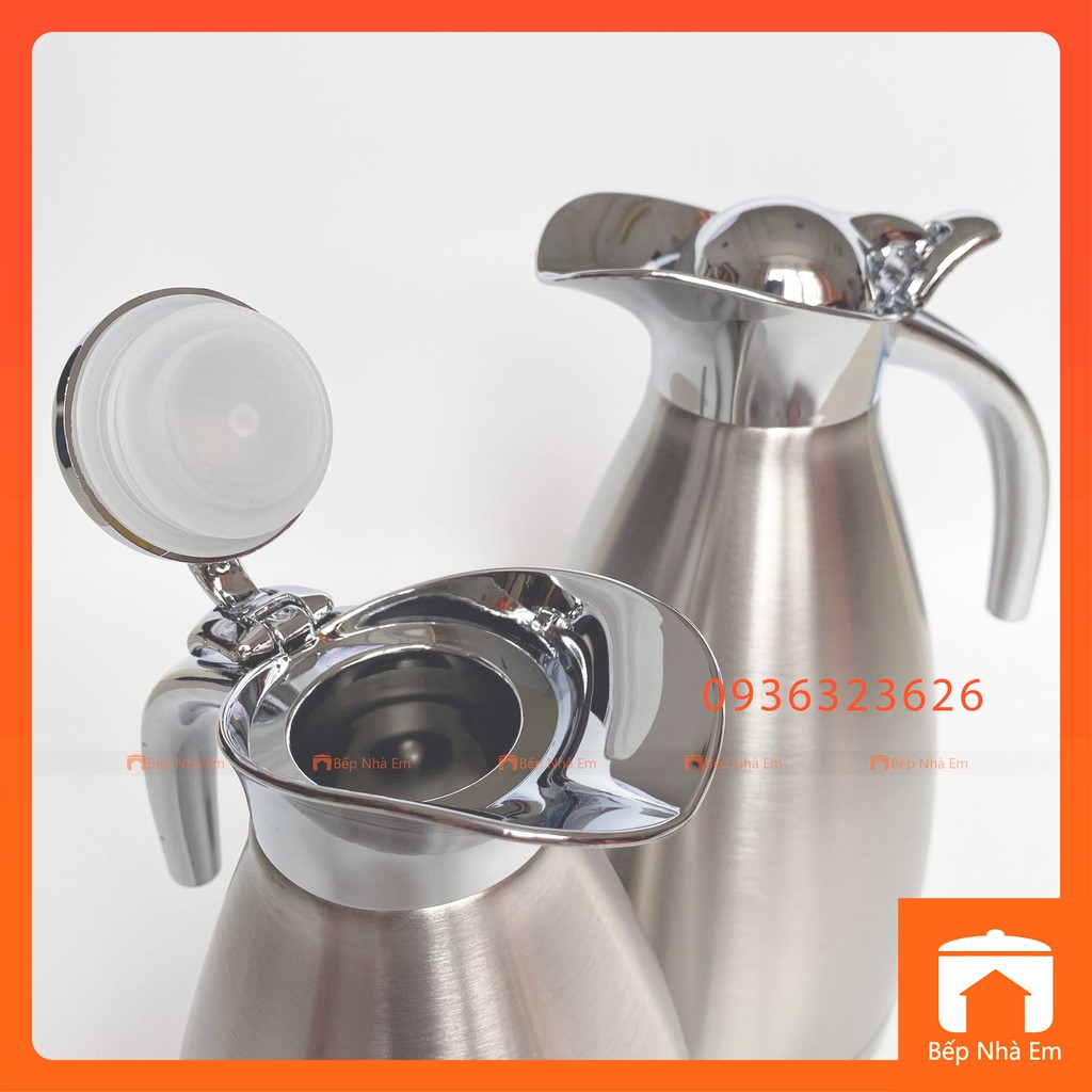 Bình Rót Nước Giữ Nhiệt Inox Cao Cấp, Bình Inox Mỏ Vịt Cao Cấp