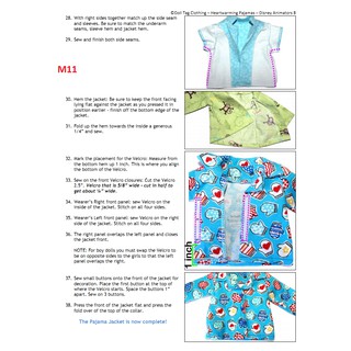 Rập giấy quần áo búp bê M11