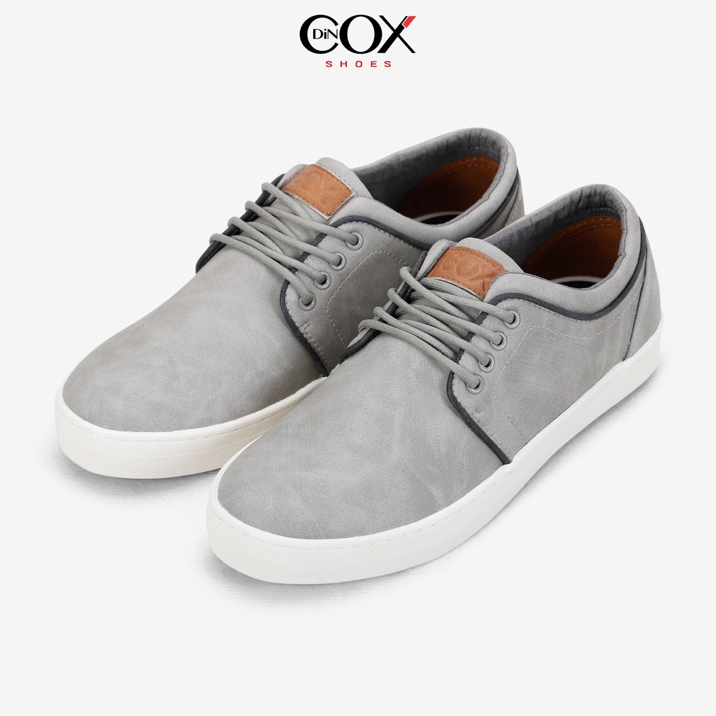 Giày Sneaker Da Nam DINCOX C03 Khí Chất Lịch Thiệp Grey