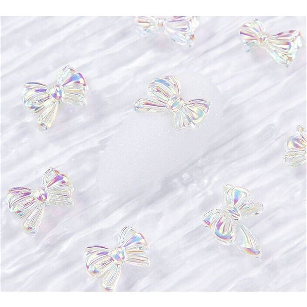 Set 30 Hạt Nhựa Hình Bướm Trong Suốt Đính Móng Nghệ Thuật