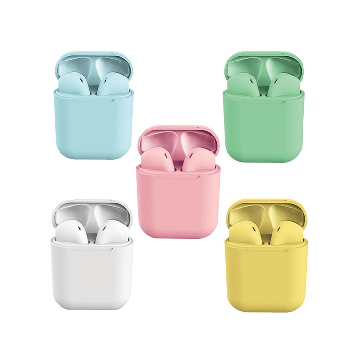 Tai Nghe Không Dây Macaron Tws I12 Tai Nghe Nhét Tai Nghe Nhạc Có Hộp Sạc Cho Tất Cả Thoại Thông Minh Qiqimall_vn