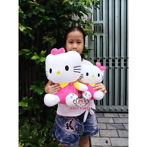 Gấu bông Hello Kitty 25 và 35cm 100% bông gòn trắng