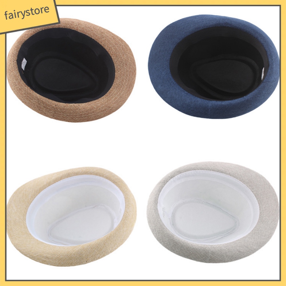 Mũ rộng vành màu trơn thanh lịch cho nam