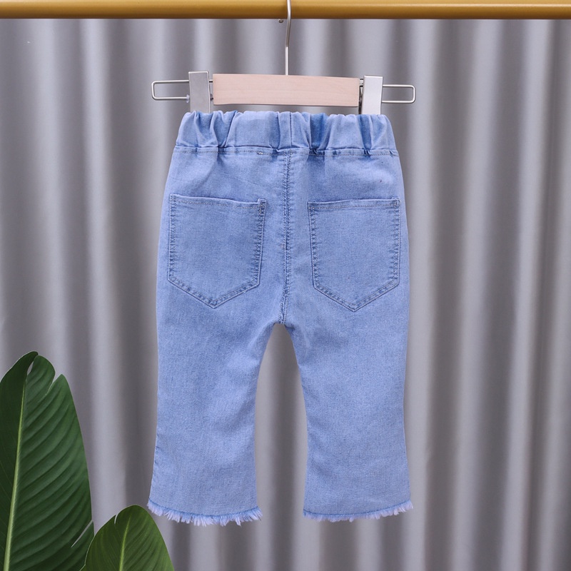 Quần Jeans In Hình Quả cherry Thời Trang Mùa Hè Cho Bé Gái 1-6 Tuổi