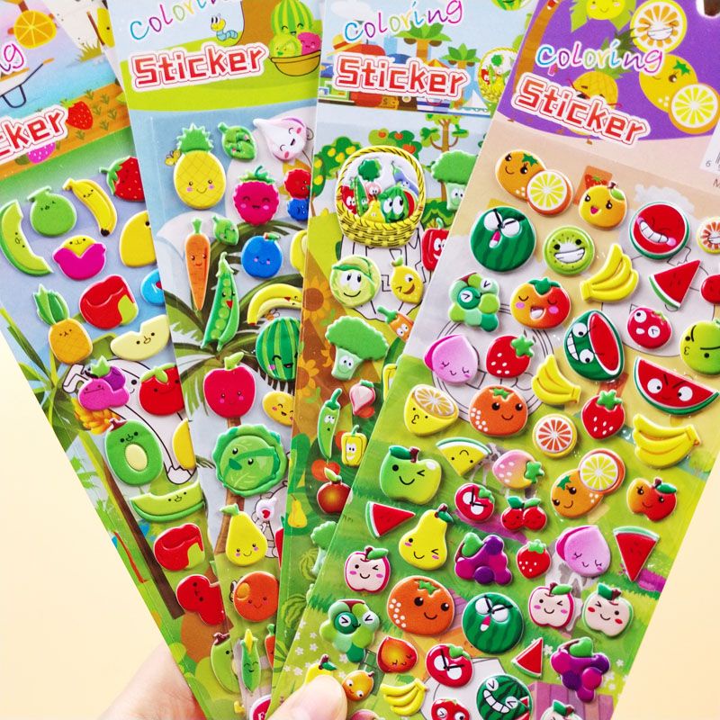 Bộ 4 Tấm Sticker 3d Xinh Xắn Dành Cho Bé