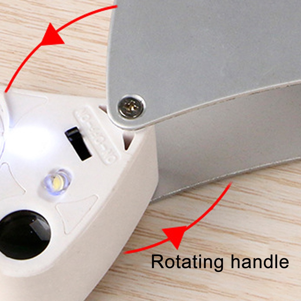 Kính lúp mini độ phóng đại 30X 60X có đèn LED dùng để soi trang sức