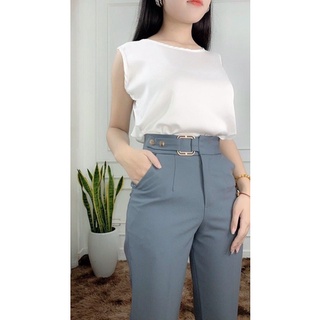 Quần baggy nữ [Hàng chuẩn] quần tây công sở dáng basic
