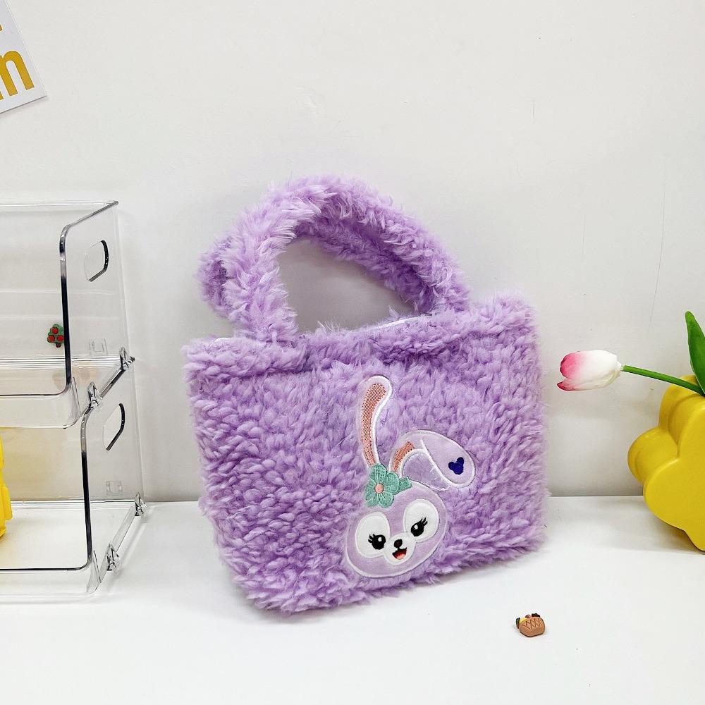 Túi Đựng Điện Thoại Đeo Vai / Tiền Xu Phủ Lông Họa Tiết Hoạt Hình Dễ Thương Cho Bé