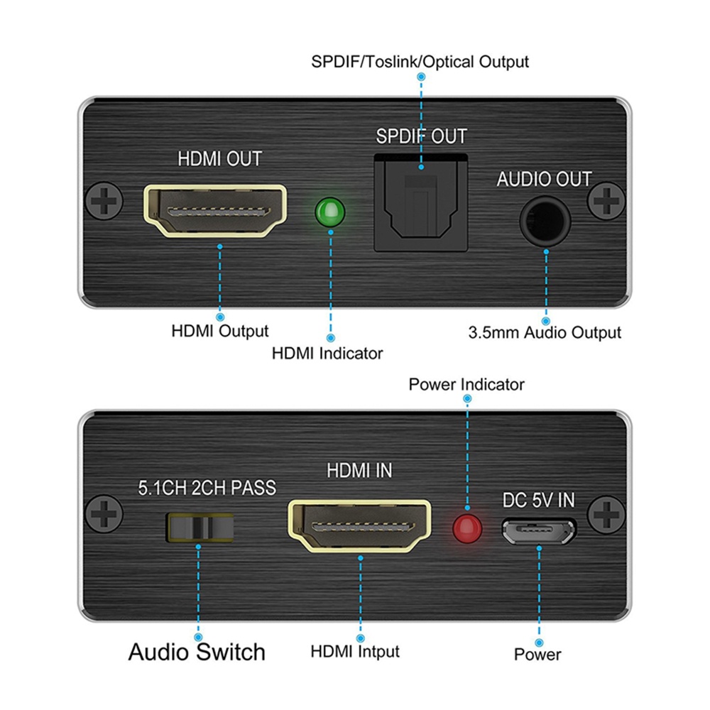 Thiết bị chuyển đổi âm thanh HDMI to optical | Toslink HDMI sang Spdif | đầu cắm 3.5mm 4K x 2K dành cho PS4