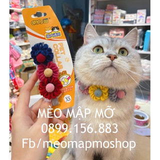 VÒNG CỔ 3 BÔNG HOA CHO CHÓ MÈO