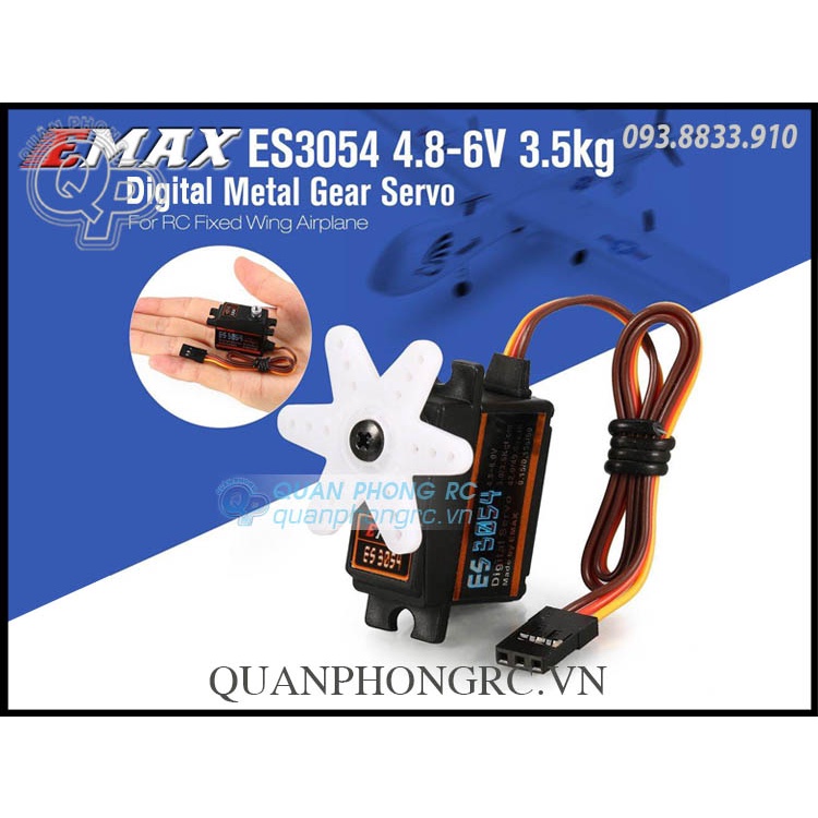 Động cơ servo EMAX ES3054 17g 3.5kg 0.13sec 23T Metal Gear Digital Servo