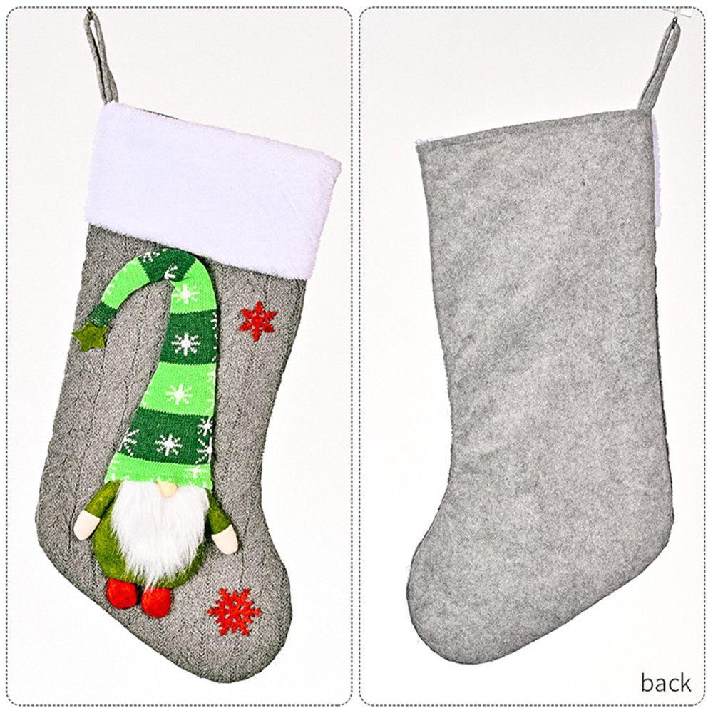 Túi Đựng Quà Hình Chiếc Tất Dùng Trang Trí Cây Thông Giáng Sinh