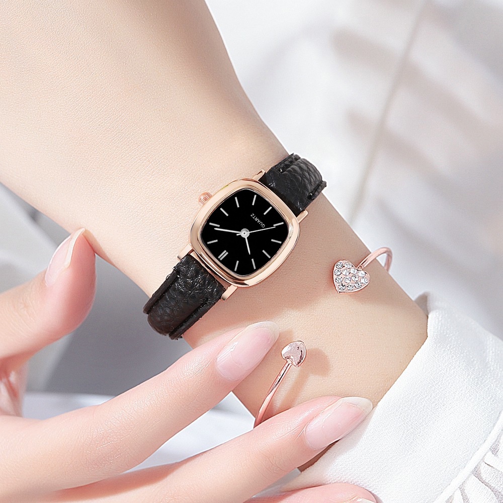 Đồng Hồ Đeo Tay Máy Quartz Mặt Vuông Dây Da Cá Tính Thời Trang Cho Nữ | BigBuy360 - bigbuy360.vn