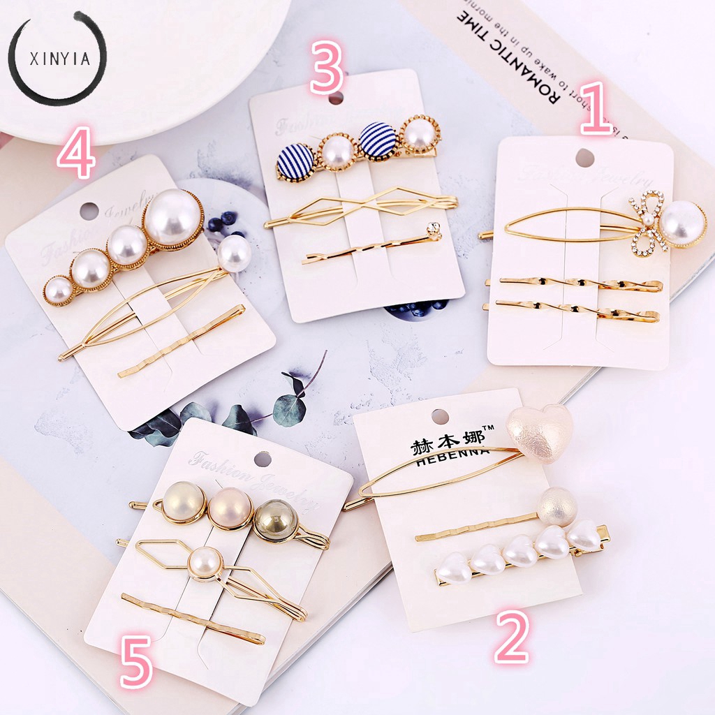 Kẹp Tóc Đính Ngọc Trai Phong Cách Hàn Quốc Xinh Xắn Cho Nữ