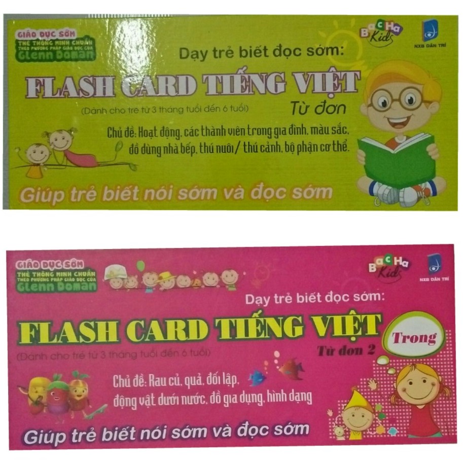 Flash card cho bé : tiếng việt - từ đơn