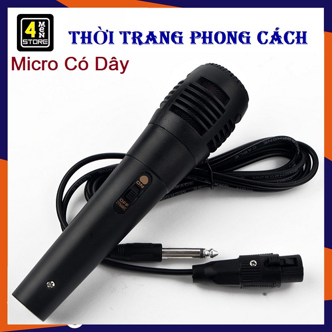 Micro Hát Karaoke Có Dây Giá Rẻ Dụng Cho Tất Cả Các Loa Như P88, P89, 996, 669, 802 - Micro Có Dây