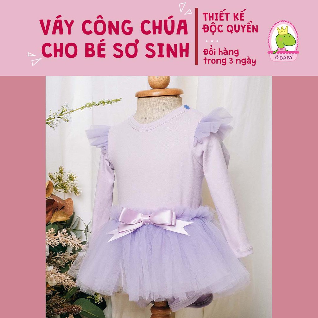 Set váy Body sơ sinh rời cho bé 0-3 tuổi [BB02] + Tặng băng đô nơ