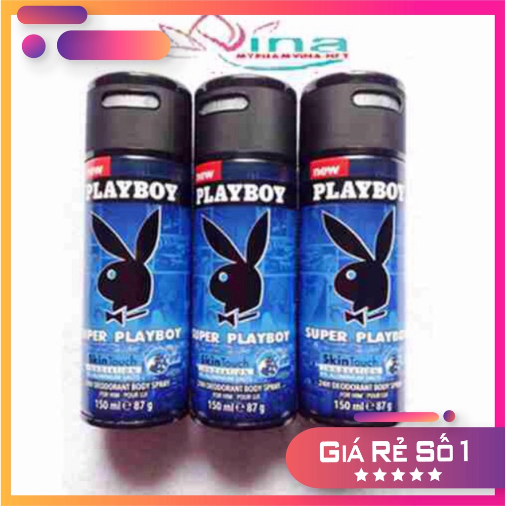 Chính hãng Xịt khử mùi toàn thân cho nam Playboy Super