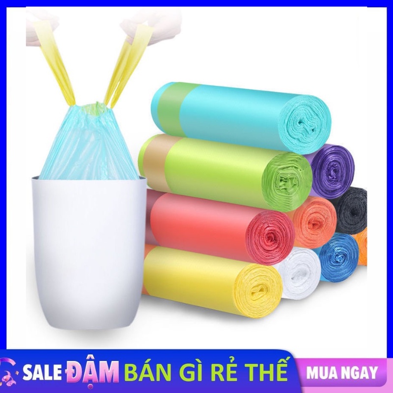 Túi Đựng Rác Tự Phân Huỷ Có Dây Rút,  Tiện Dụng Sạch Sẽ Thông Minh  15 túi/cuộn - nthinhuy01
