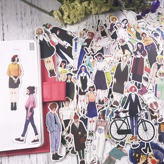 Túi nhãn dán random 10 stickers cô gái Tả Bí Lù Store