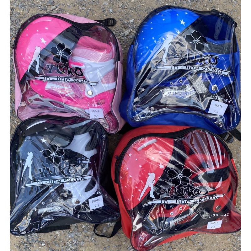 Giày Patin YUKO 100% hàng chuẩn đủ bộ phận bảo vệ - Bánh Xe Có Đèn Led - Giá Siêu Rẻ