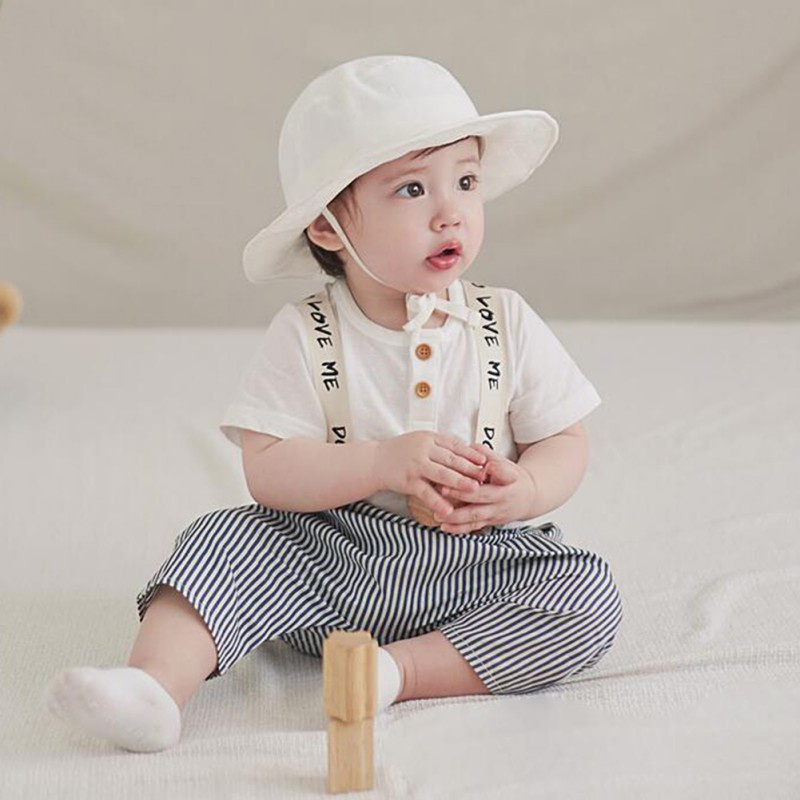 Nón Tai Bèo Che Nắng Bằng Cotton Thoáng Khí In Họa Tiết Mặt Cười Dễ Thương Thời Trang Đi Biển Cho Bé Sự Bảo Vệ