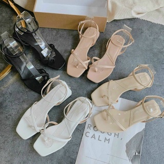Sandal xỏ ngón dáng trơndây 2cm chất da lì, 3 màu . ẢNH THẬTmua lẻ giá sỉ