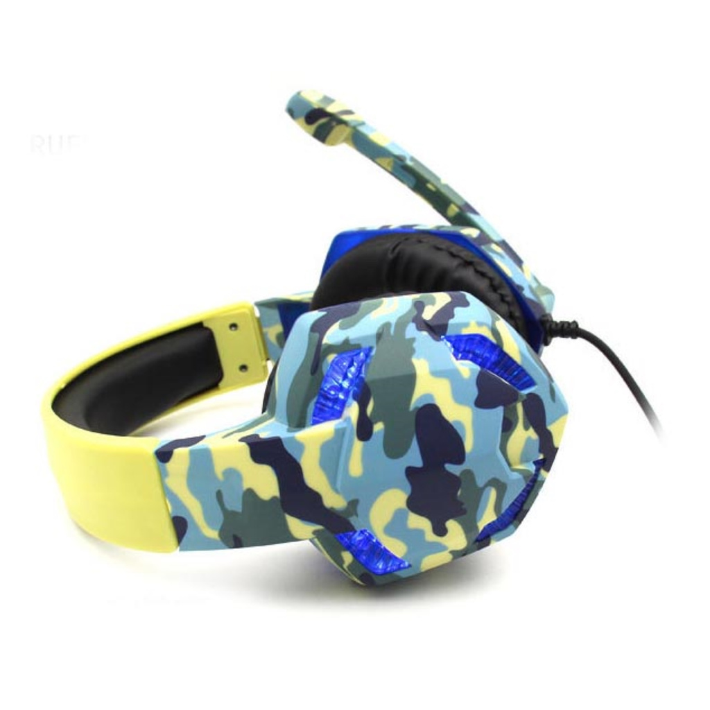 Tai Nghe Gaming Có Dây Hoạ Tiết Rằn Ri Phát Sáng Dành Cho Game Thủ