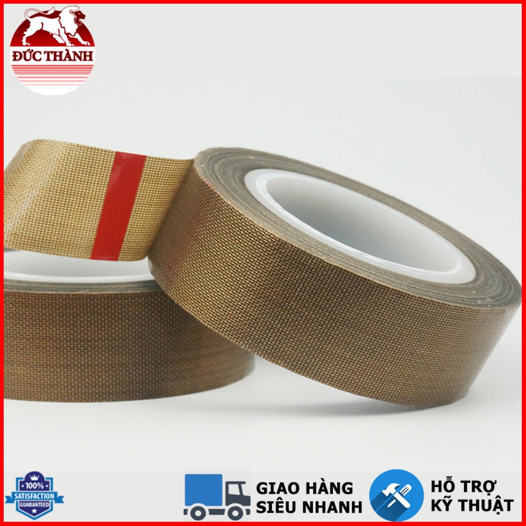 BĂNG KEO CHỊU NHIỆT CAO PTFE GLASS CLOTH TAPE LIDAVI 108AD 0.13MMX19MMX10M