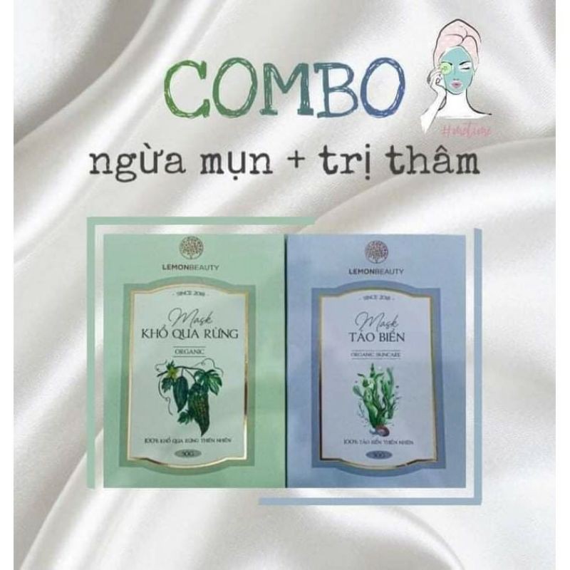 Mask khổ qua rừng & tảo biển lemon mask handmade thiên nhiên