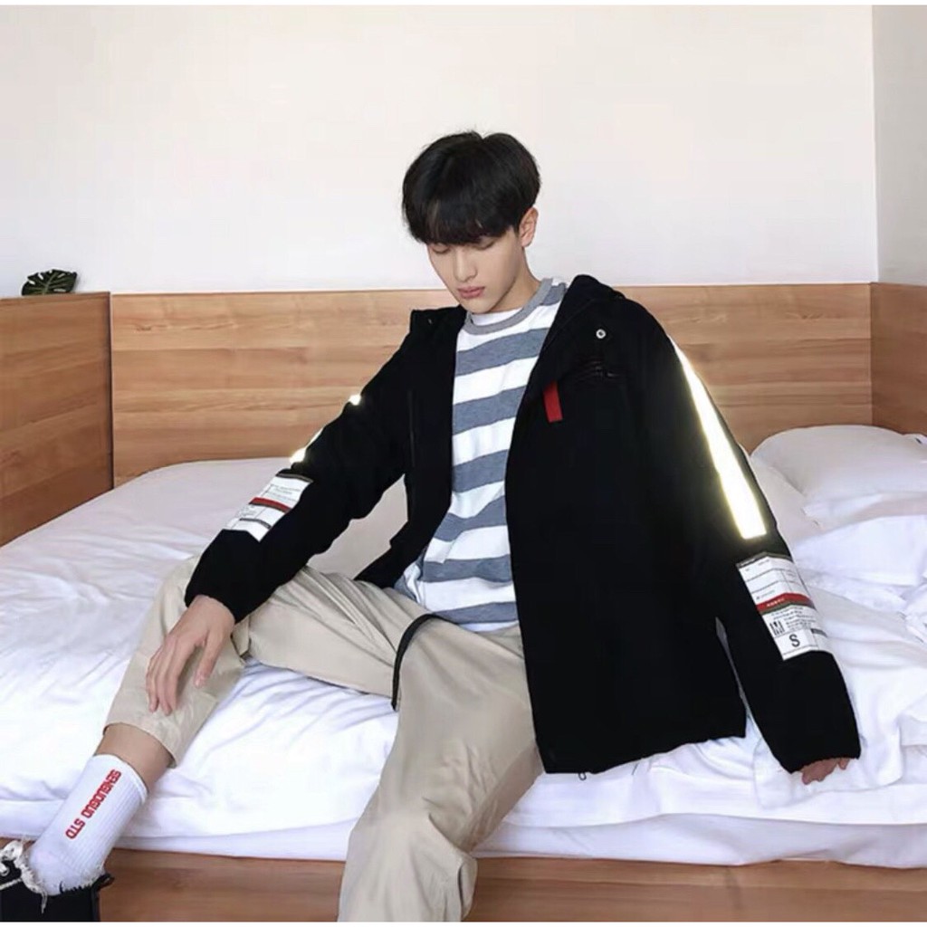 Áo khoác kaki túi hộp unisex form rộng Phản Quang, nam nữ ulzzang Wind