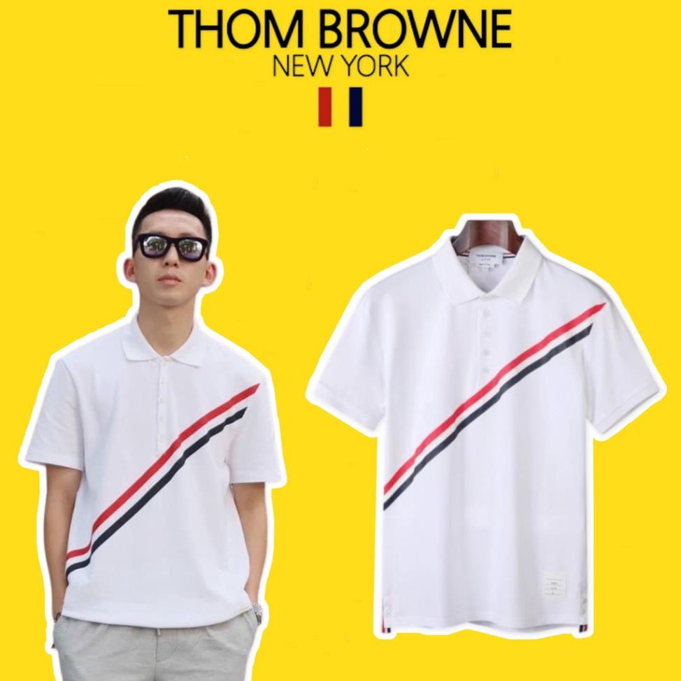 Áo Polo Thom Browne , Áo Phông Nam Phối Sọc Cao Cấp Hot Trend