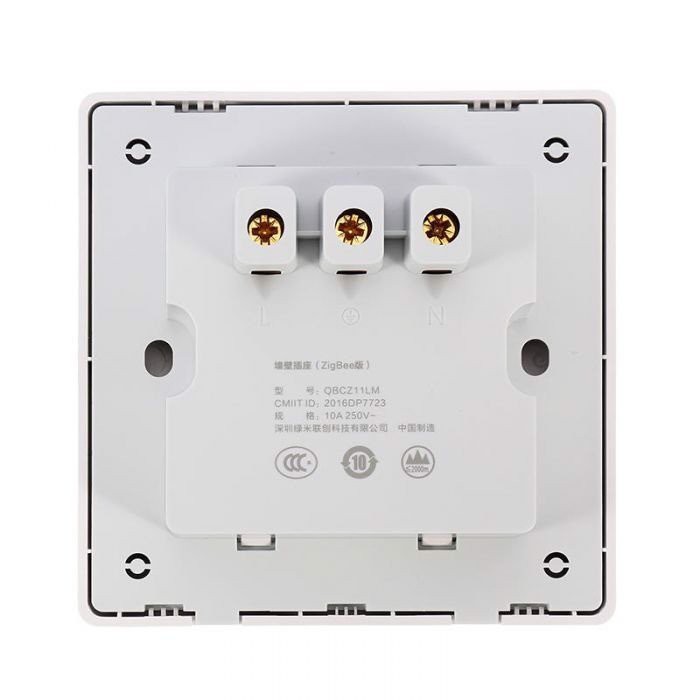 Ổ cắm âm tường Aqara Zigbee - tải 2500W, hỗ trợ tính năng cổng trung tâm hoặc mở rộng sóng.