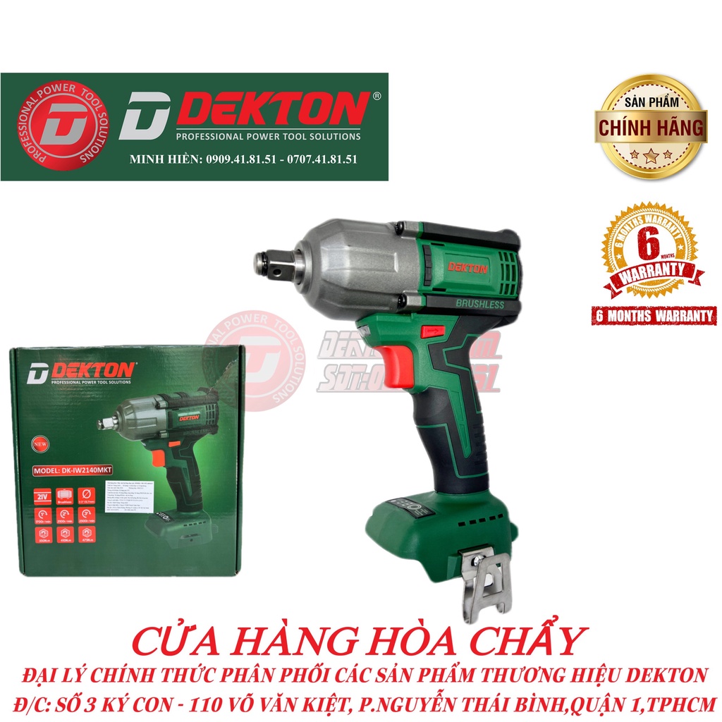 Máy Siết Bulong Dekton 475Nm / M21-IW475N / Motor Brushless / Chân Pin Phổ Thông Makita