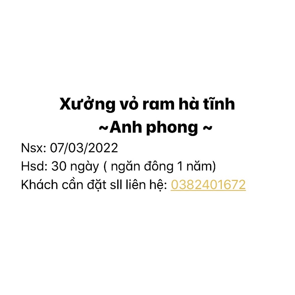 Vỏ ram hà tĩnh  90-100 lá