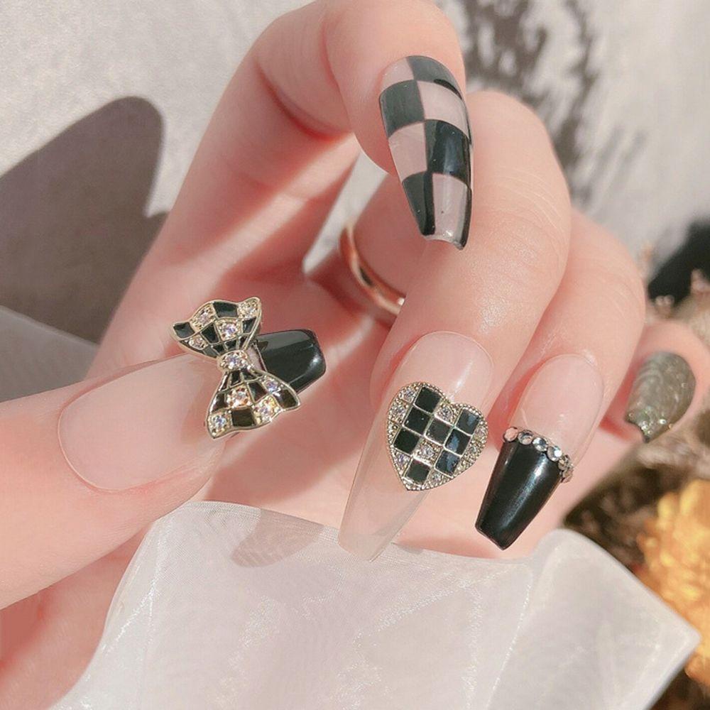 Phụ Kiện Trang Trí Móng Tay Hình Bản Đồ Đại Dương|Phụ Kiện Trang Trí Móng Tay Họa Tiết Da Báo Thắt Nơ Phong Cách Nhật Bản Thời Trang DIY