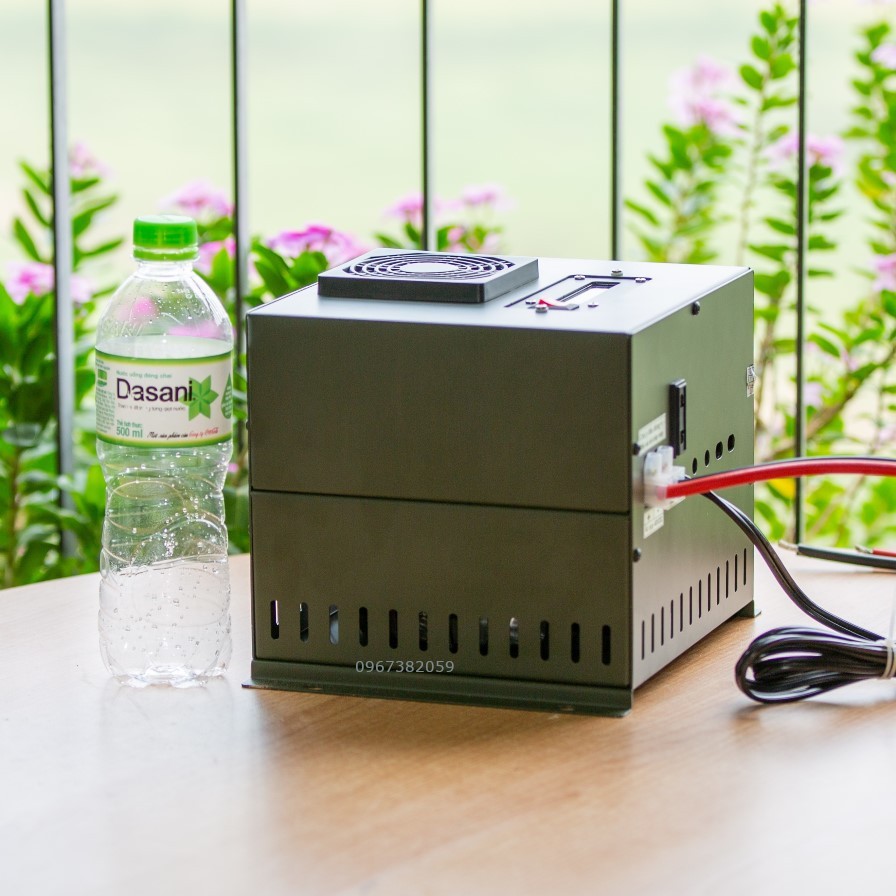 Máy kích chuyển điện bình ắc quy 48V lên 220V kiêm sạc bình tự ngắt, Sóng Sin chuẩn hàng NHẬT BẢN công suất 1.500VA/850W