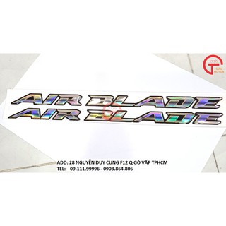 CẶP CHỮ AIR BLADE DÁN XE HONDA AIR BLADE VIỆT 2008