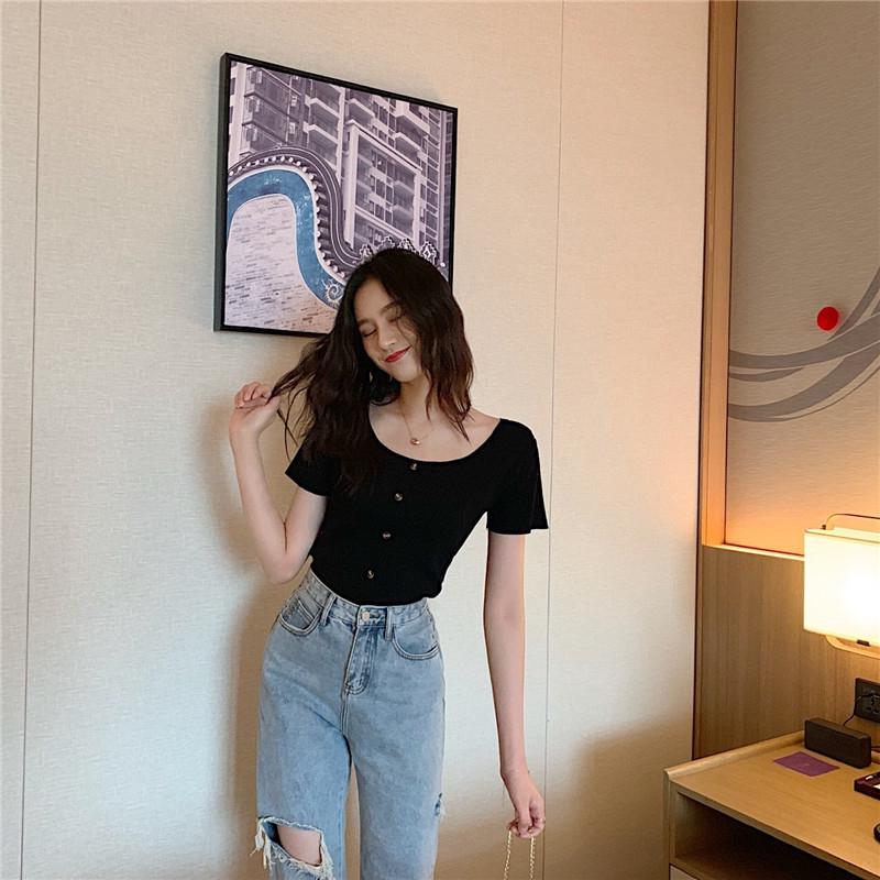 Áo thun nữ ngắn tay thời trang vintage