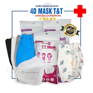 Khẩu Trang 4D MASK KF94 Công Nghệ Dập Hàng Quốc - Hàng Chính Hãng Công Ty THNN Trịnh TRUNG ( T&T)