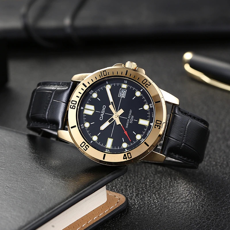 Đồng hồ nam dây da Casio MTP-VD01GL-1EVUDF chính hãng