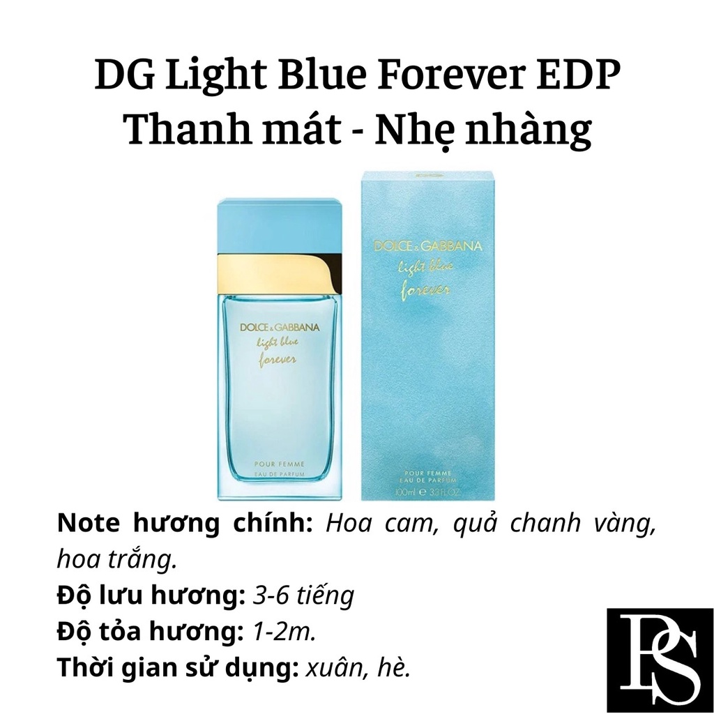 Nước hoa Nữ - DG Light Blue Forever 2021 hương hoa quả tươi mát