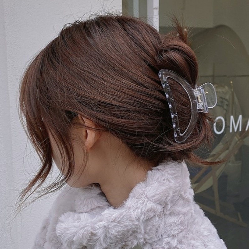 Kẹp tóc càng cua phong cách Hàn Quốc màu hổ phách cá tính