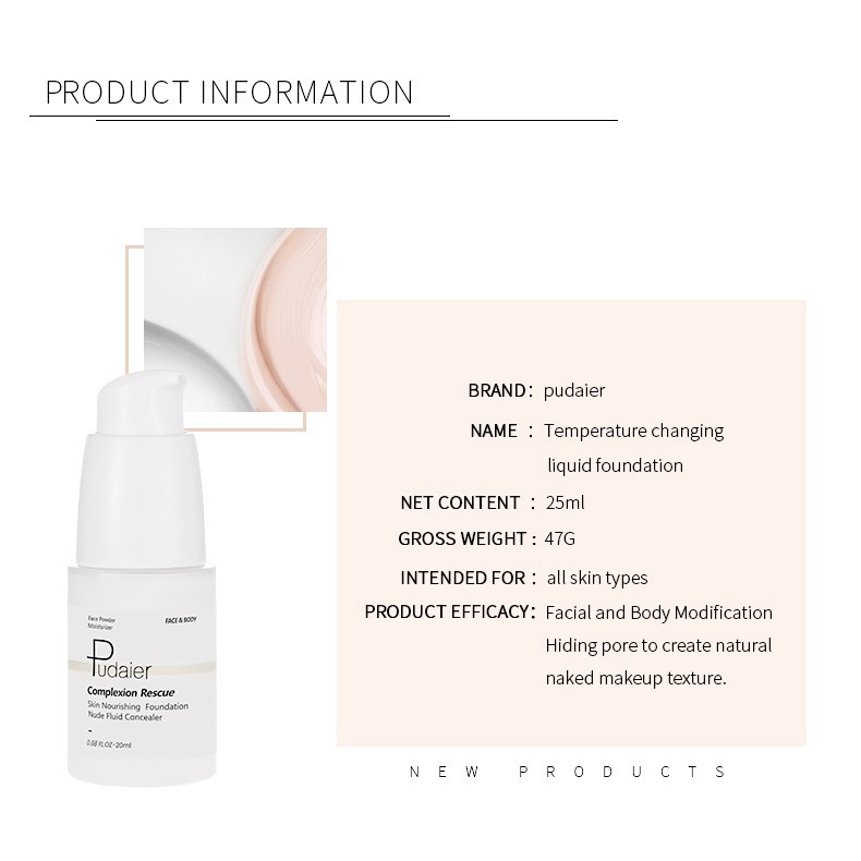 Kem nền đổi màu Pudaier tiện dụng cho trang điểm 60g | BigBuy360 - bigbuy360.vn