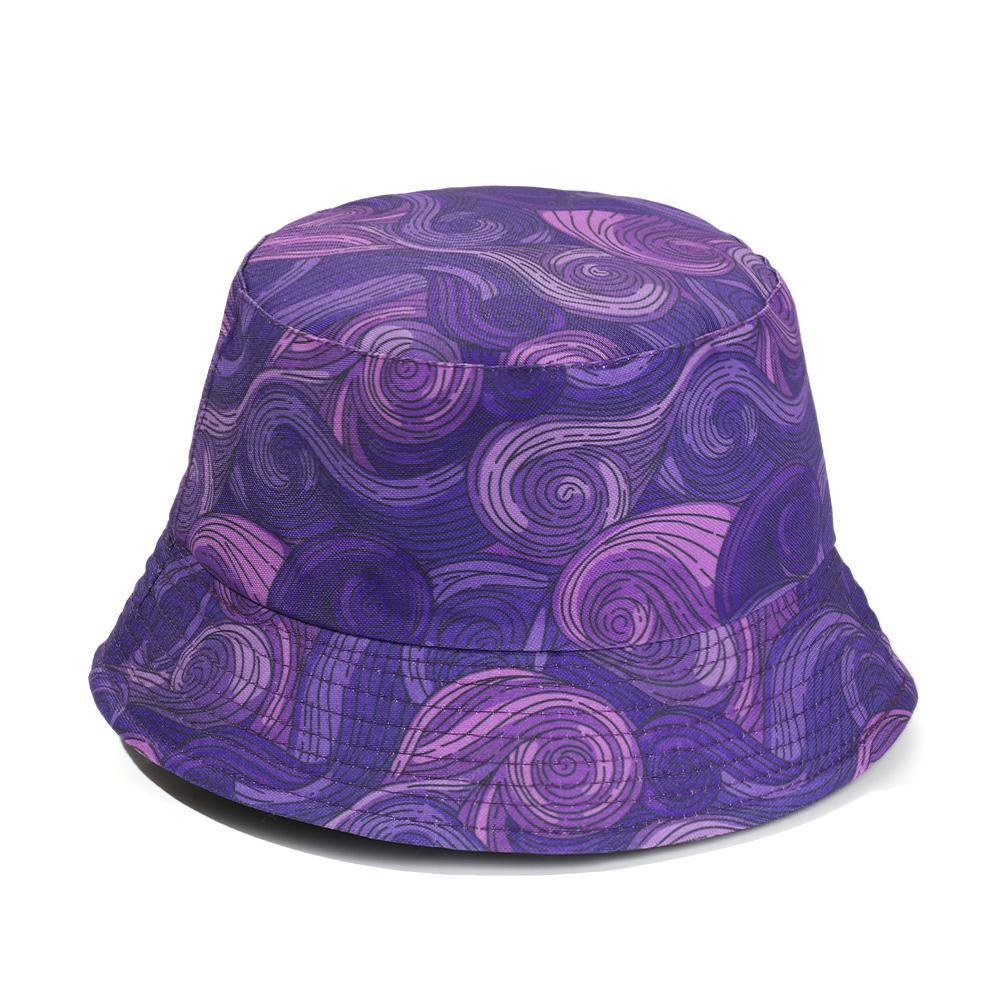 YVE Nón Tai Bèo Cotton Hai Mặt Họa Tiết Bầu Trời Sao Thời Trang Hip hop Có Thể Gấp Gọn